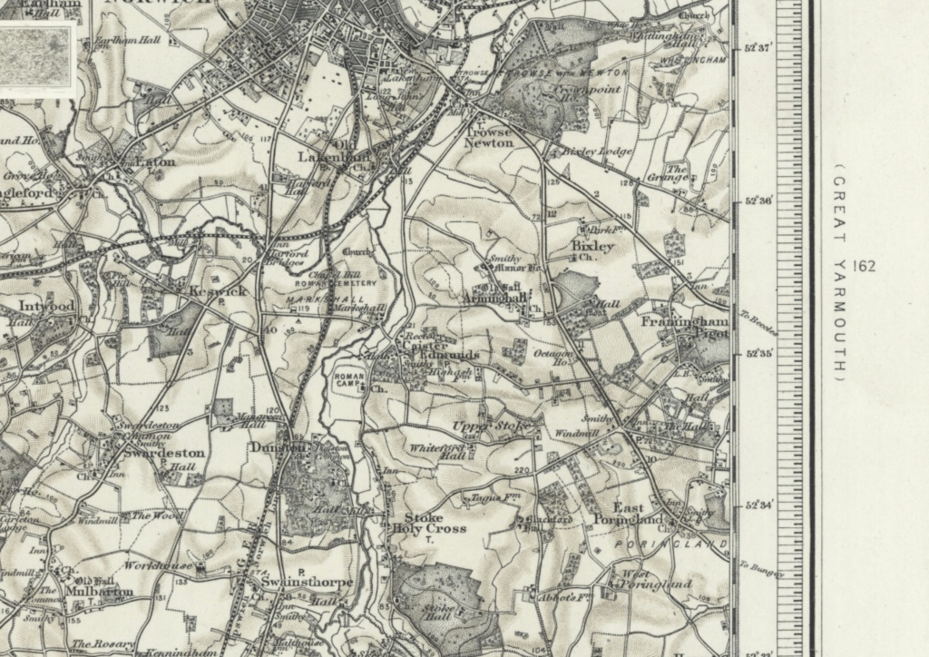 Map of Caister St Edmunds